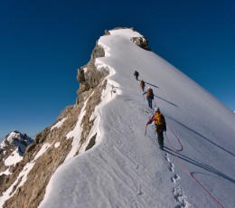 Climbing a mountain